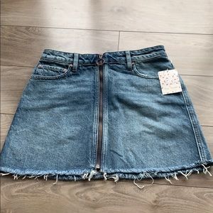 Free people denim skirt